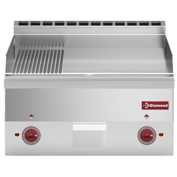 Elektro Grillplatte 2/3 glatt und 1/3 gerillt -Top- - E60/PM6T-N-1