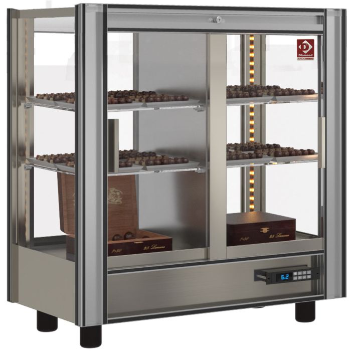 Kühlvitrine für Schokolade Lt. 216 - durchgehend - anpassbar - PCC-1/TR-R6-1