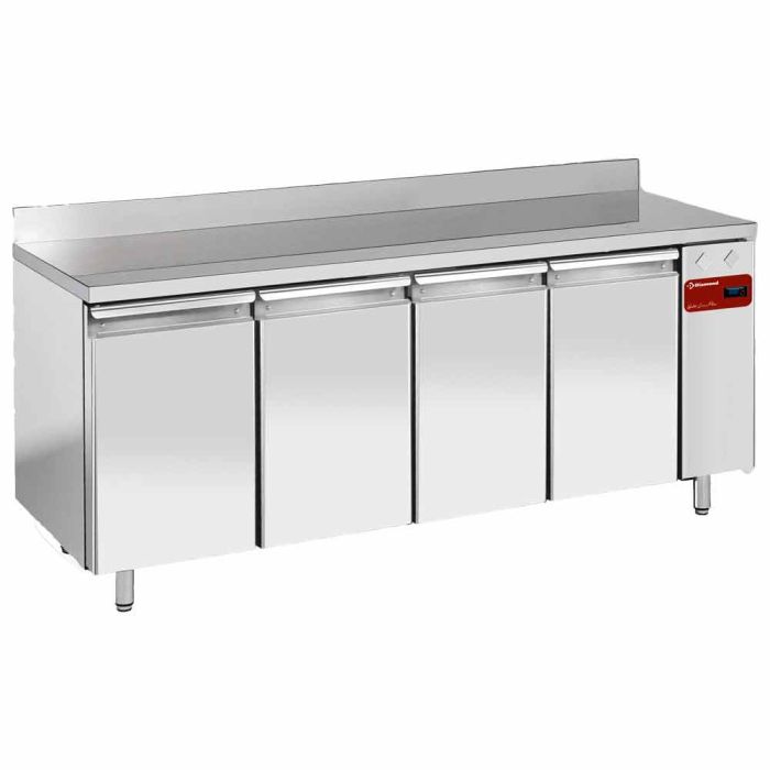 Wandkühltisch, belüftet, 4 Türen GN 1/1, 550 Liter (ohne Aggregat) - TS4N/HA-1