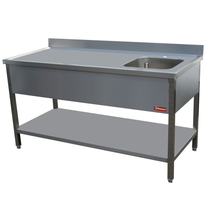 Kochtisch 1 Becken 400x400h250 - TV1871D-D-1
