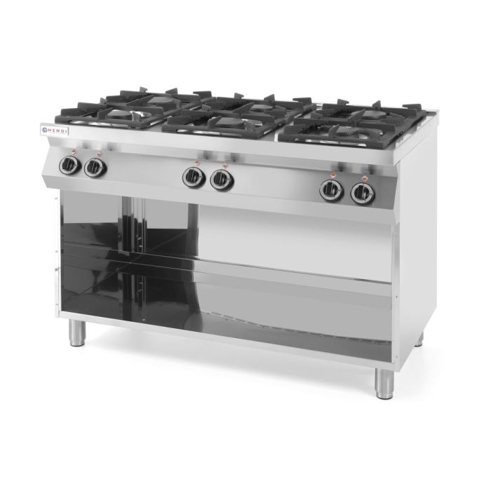 Gaskocher Kitchen Line 6 Brenner mit offenem Unterbau-1