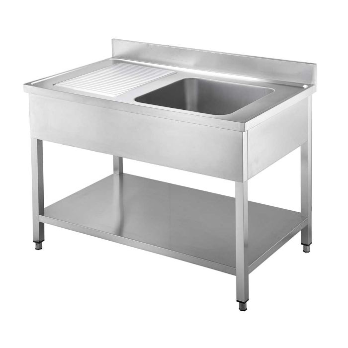 EASYLINE Spültisch 600 / 1 Becken rechts mit Abtropffläche B:1000-1