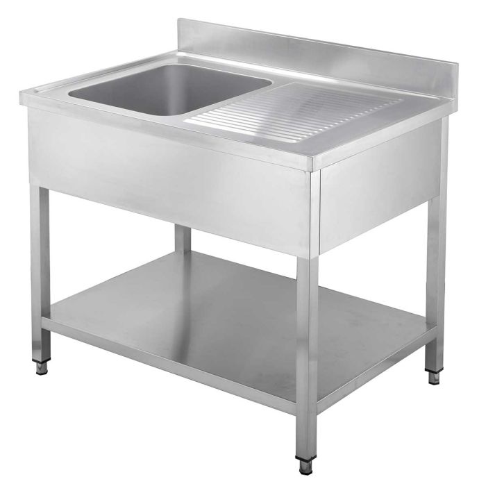 EASYLINE Spültisch 700 / 1 Becken links und Abtropffläche B:1200-1