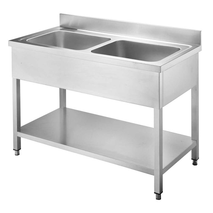 EASYLINE Spültisch 700 / 2 Becken B:1200-1