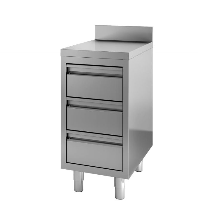 TOPLINE Schubladenschrank 600 / 3 Schubladen & Aufkantung B:400-1