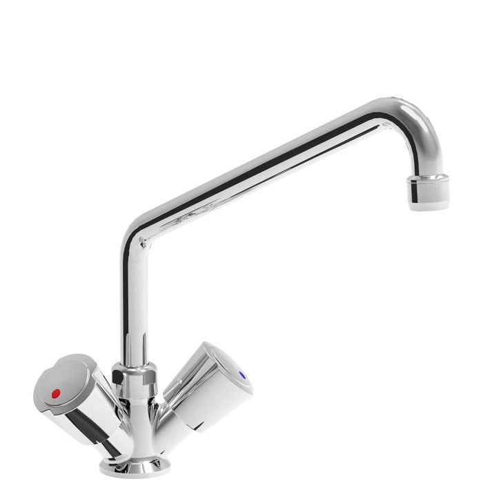 TOPLINE Mischbatterie mit Schwenkhahn & 2 Mischventilen - Einloch-1