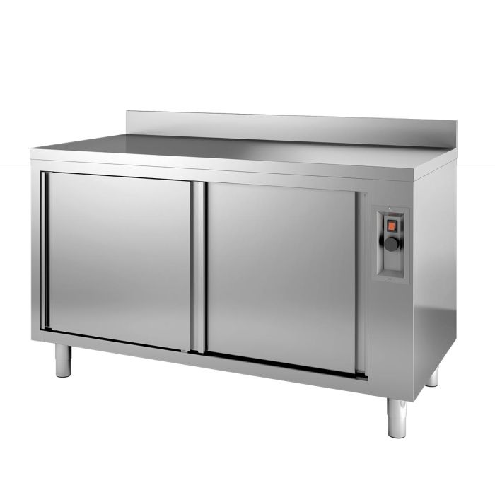 TOPLINE Wärmeschrank 600 / 2 Schiebetüren & Aufkantung B:1400-1