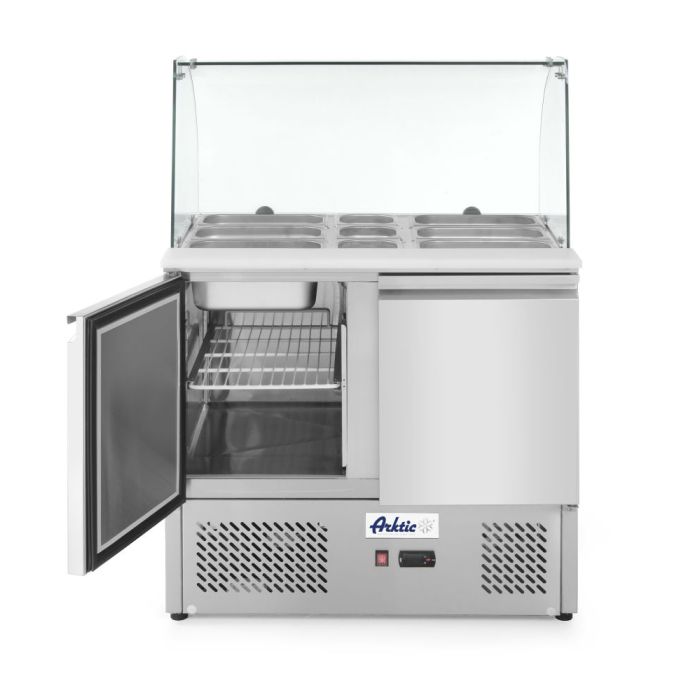 Kühltisch, zweitürig mit Glasdisplay 300L-1
