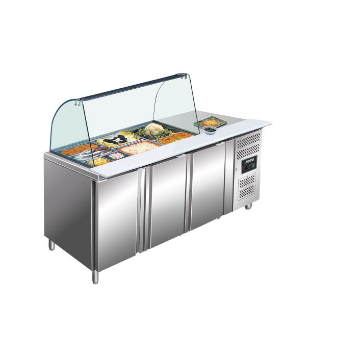 SARO Saladette mit Glasaufsatz Modell GN 3100 TNS-1