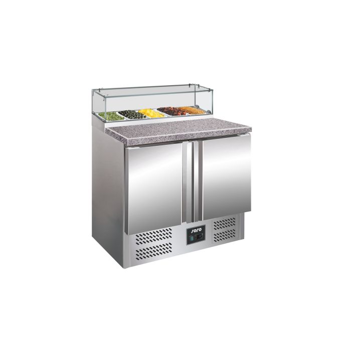 SARO Pizzatisch mit Glasaufsatz Modell PS 200 G-1
