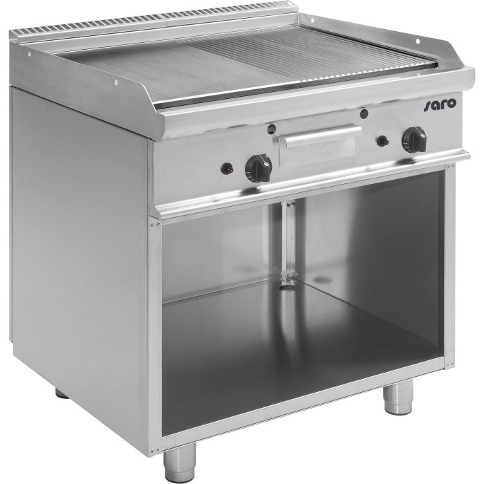 SARO Gas-Griddleplatte mit offenem Unterbau Modell E7/KTG2BAM-1