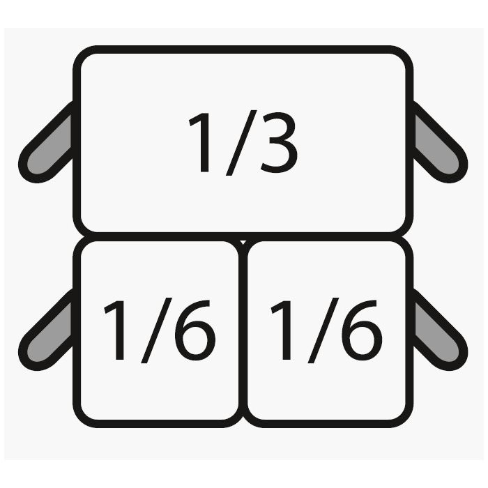 SARO E7/CPCEXF Nudelkorb-Set: 2 x 1/6 GN + 1 x 1/3 GN-1