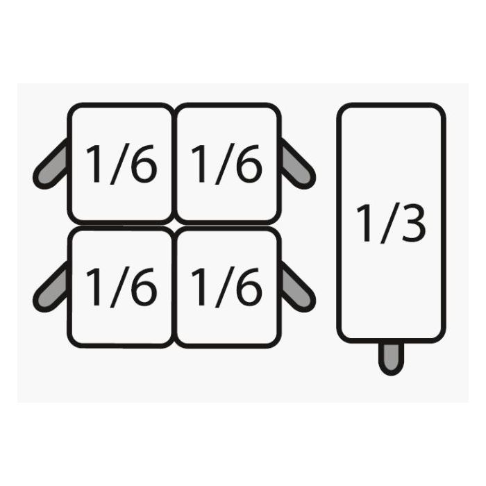 SARO Nudelkorbset 4 x 1/6 + 1 x 1/3-1