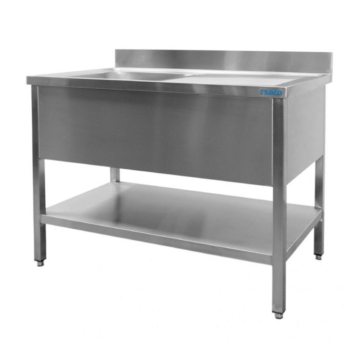 SARO Spültisch mit 1 Becken, links - 600 mm Tiefe, 1000mm-1