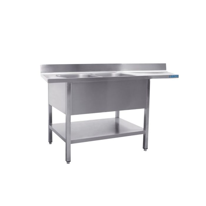 SARO Spülcenter mit 2 Becken, links - 700 mm Tiefe, 1800mm-1