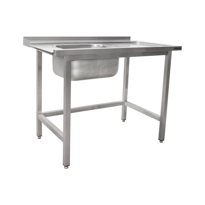 SARO Zulauftisch für Spülmaschine links, 1 Becken, 1200mm-1