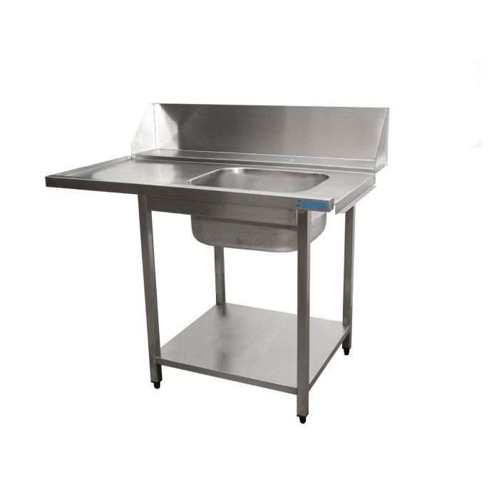SARO Zulauftisch für Spülmaschine rechts, 1 Becken, 1200mm-1