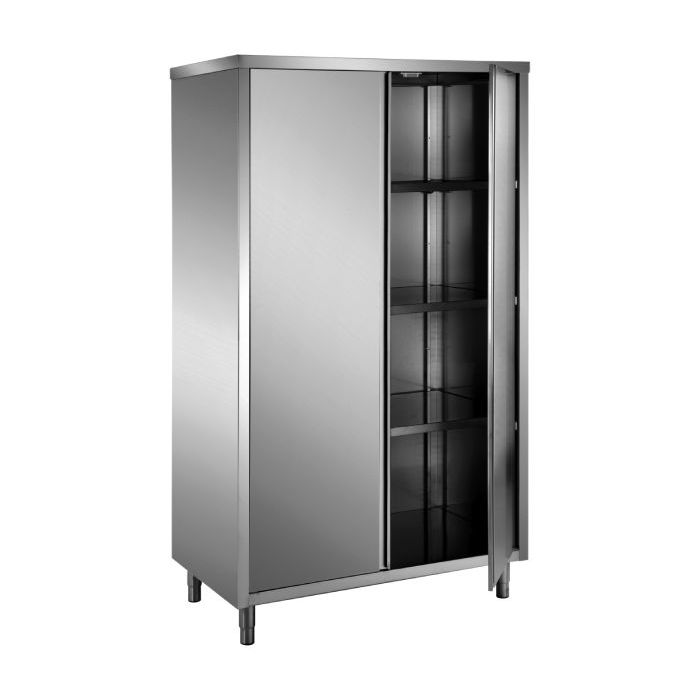 SARO Edelstahl-Lagerschrank mit 2 Flügeltüren 1200x700 AISI 430-1