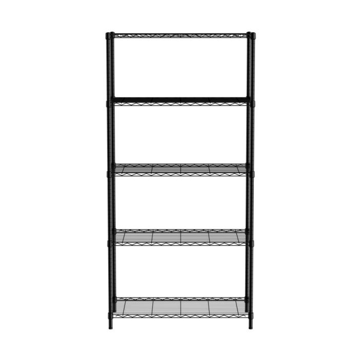 Lagerregal mit 5 Regalen, HENDI, Schwarz, 910x455x(H)1830mm-1