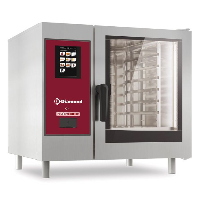 Elektro Kombidämpfer "TOUCH" mit Boiler & Konvektion 6xGN1/1+ Reinigung - SBET/XC-06-1