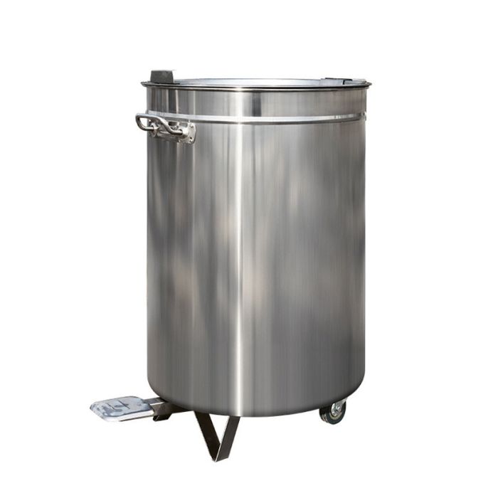 Mülleimer aus Edelstahl, 95L, mit Fußpedal-1