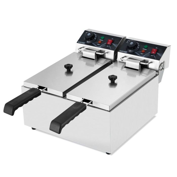EASYLINE Elektro Fritteuse 2 Becken 6+6 Liter0