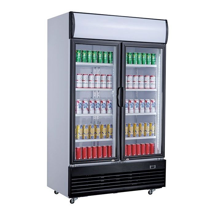 KÜHLSCHRANK 2 GLASTÜREN 1000L-2