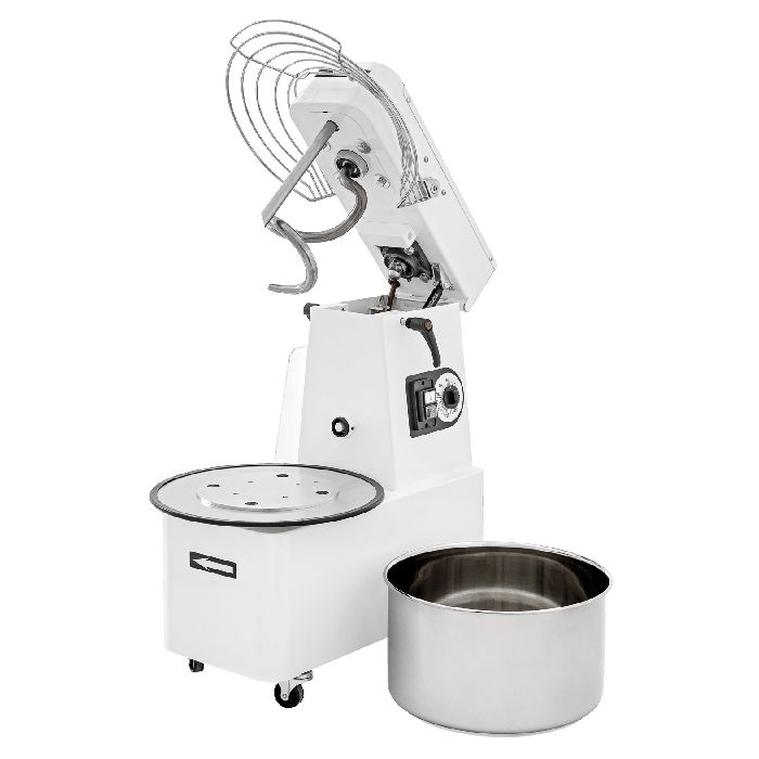 Teigmaschine - Kesselvolumen: 48 Liter / 42 kg Teig - aufklappbares Rührwerk / ITR50-1