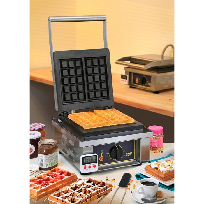 ROLLER GRILL Waffeleisen, Brüsseler Waffelform, Abmessung 305 x 440 x 230 mm (BxTxH)-1