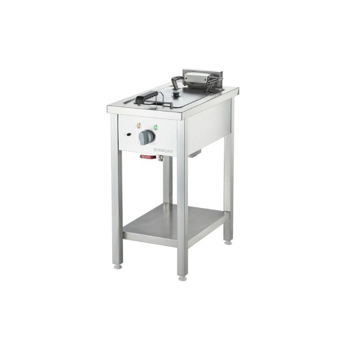 Elektro-Fritteuse als Standgerät, Unterbau offen, 400x700x850 mm, 10 L, 9 kW-1