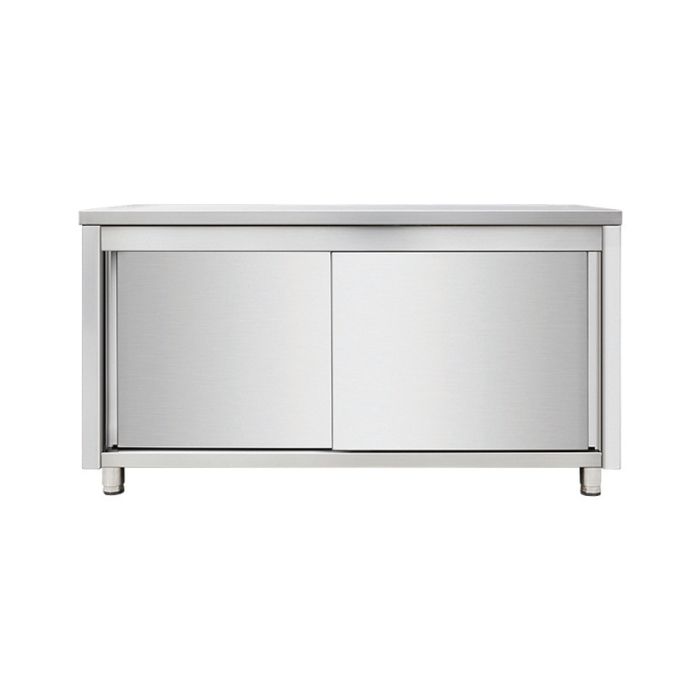 Arbeitsschrank aus Edelstahl, 100 x 70-1