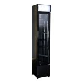 Getränkekühlschrank / Kühlschrank mit Glastür schmal, schwarz, 105 Liter