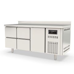 TOPLINE Tiefk&uuml;hltisch 700 / 3-fach GN1/1 mit 4 Schubladen / 1 T&uuml;r