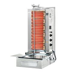 Potis F E3 Elektro D&ouml;nergrill, Gyrosgrill Motor unten, 50kg Kapazit&auml;t, 9kW 400V, Edelstahl Gastro