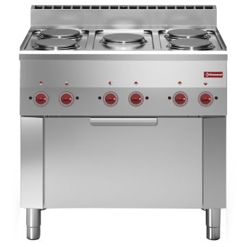 Elektroherd 5 Kochplatten und Konvektionsbackofen GN1/1 - E60/5PFV9-N