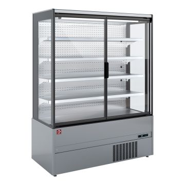 Wand-Kühlmöbel, Selbstbedienung, Flügeltüren - FULL INOX - MML15-FX