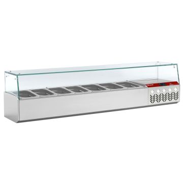Kühlaufsatz GN 6x1/4, 1x1/9, mit gerader Glasscheibe - SX160G/PP9