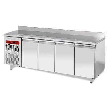Kühltisch m. belüftetem Verdampfer, 4 Türen GN1/1, 550l Gruppe links, Wandmodel - TG4N/HAGX-R2