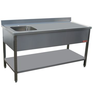 Spültisch 1 becken links 400x400xh275 - TV1471S-D