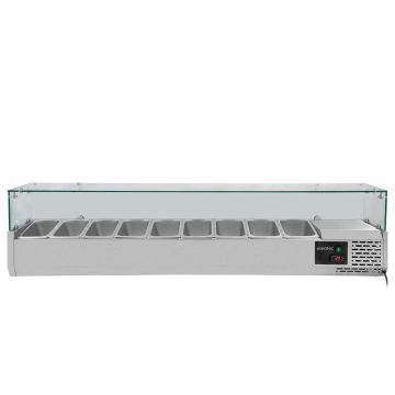 EASYLINE Kühlaufsatzvitrine Kühlaufsatz 330 mit Glasabdeckung 9xGN1/4 - 1800