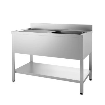 TOPLINE Spültisch 700 / 1 Becken rechts + Abtropffläche B:1200