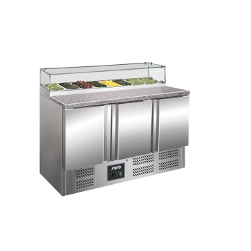 SARO Pizzatisch mit Glasaufsatz Modell PS 300 G