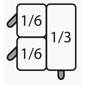 SARO E7/CPCEXB Nudelkorb-Set: 2 x 1/6 GN + 1 x 1/3 GN
