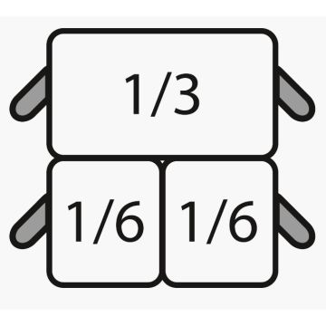 SARO E7/CPCEXF Nudelkorb-Set: 2 x 1/6 GN + 1 x 1/3 GN