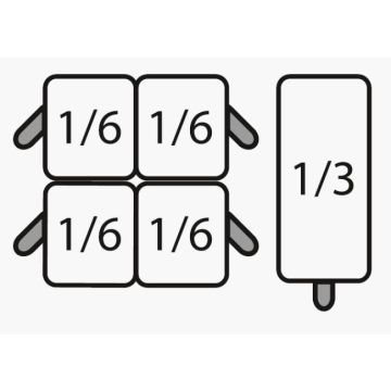 SARO Nudelkorbset 4 x 1/6 + 1 x 1/3