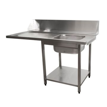 SARO Zulauftisch für Spülmaschine rechts, 1 Becken, 1400mm