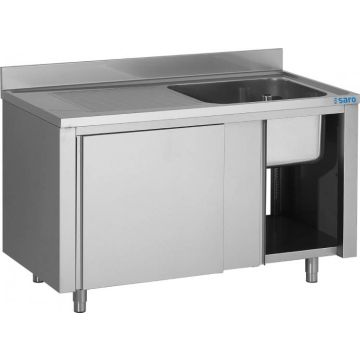 Spülschrank, Schiebetüren, 1200mm, 1 Becken rechts