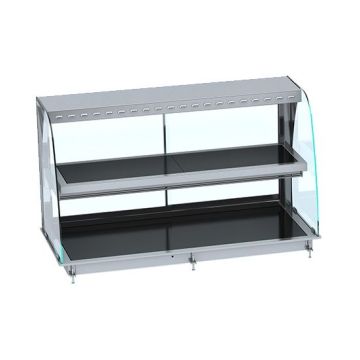 Einbauwärmevitrine Keramik rund - schwarz 4/1