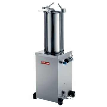 Edelstahl Vertikal hydraulische Wurstfüller, 15 Liter mit Rädern - BSH-15A