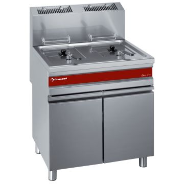Gas-Fritteuse, 2 Becken je 15 Liter mit Unterschrank - F15_15G/M